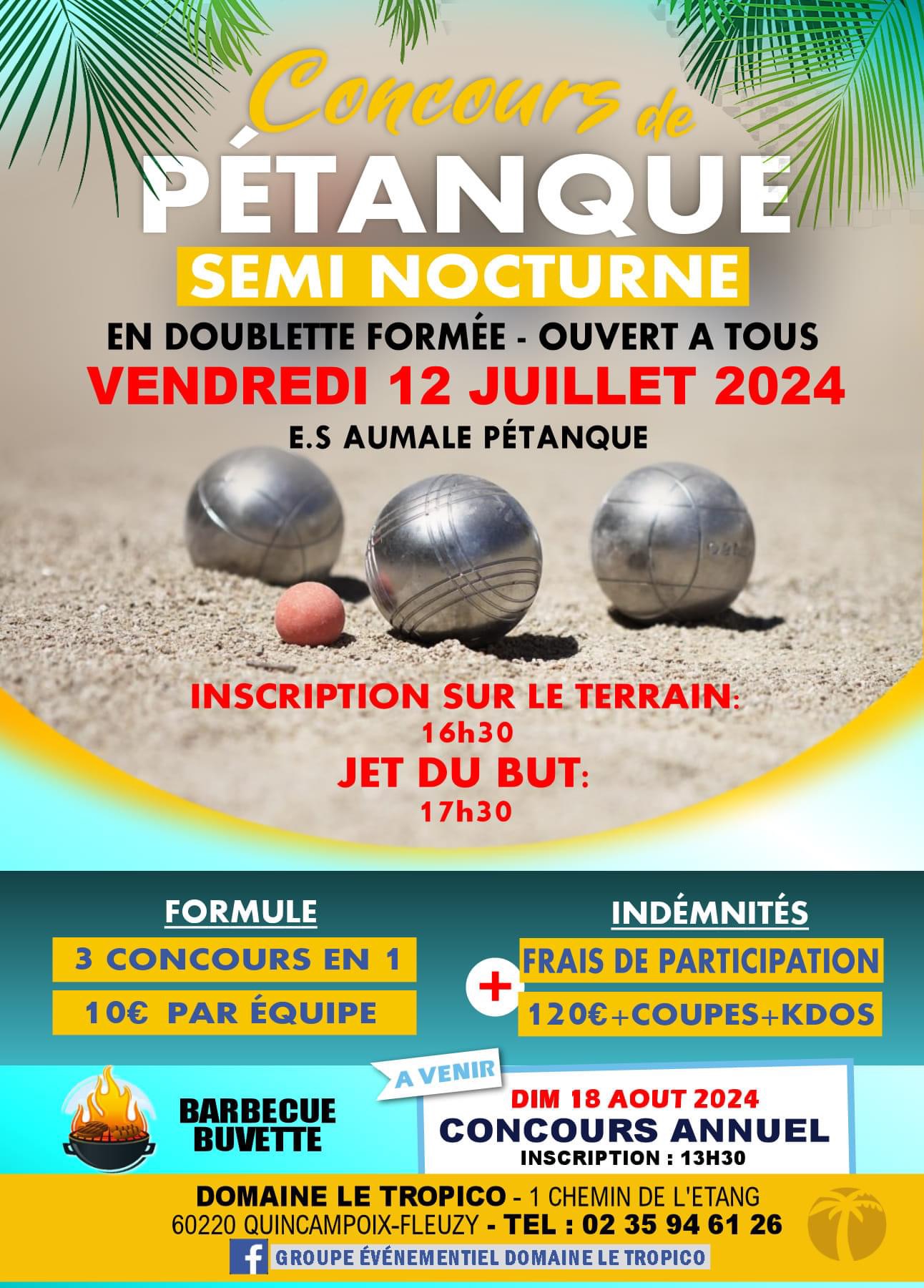 Concours de Pétanque semi nocturne