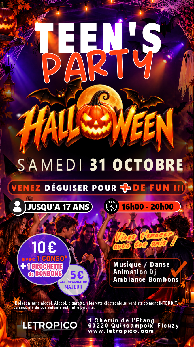 TEEN'S PARTY spéciale HALLOWEEN !